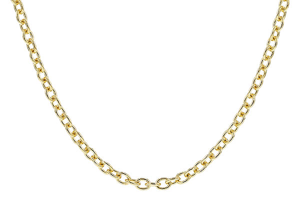 B319-16033: CABLE CHAIN (22", 1.3MM, 14KT, LOBSTER CLASP)