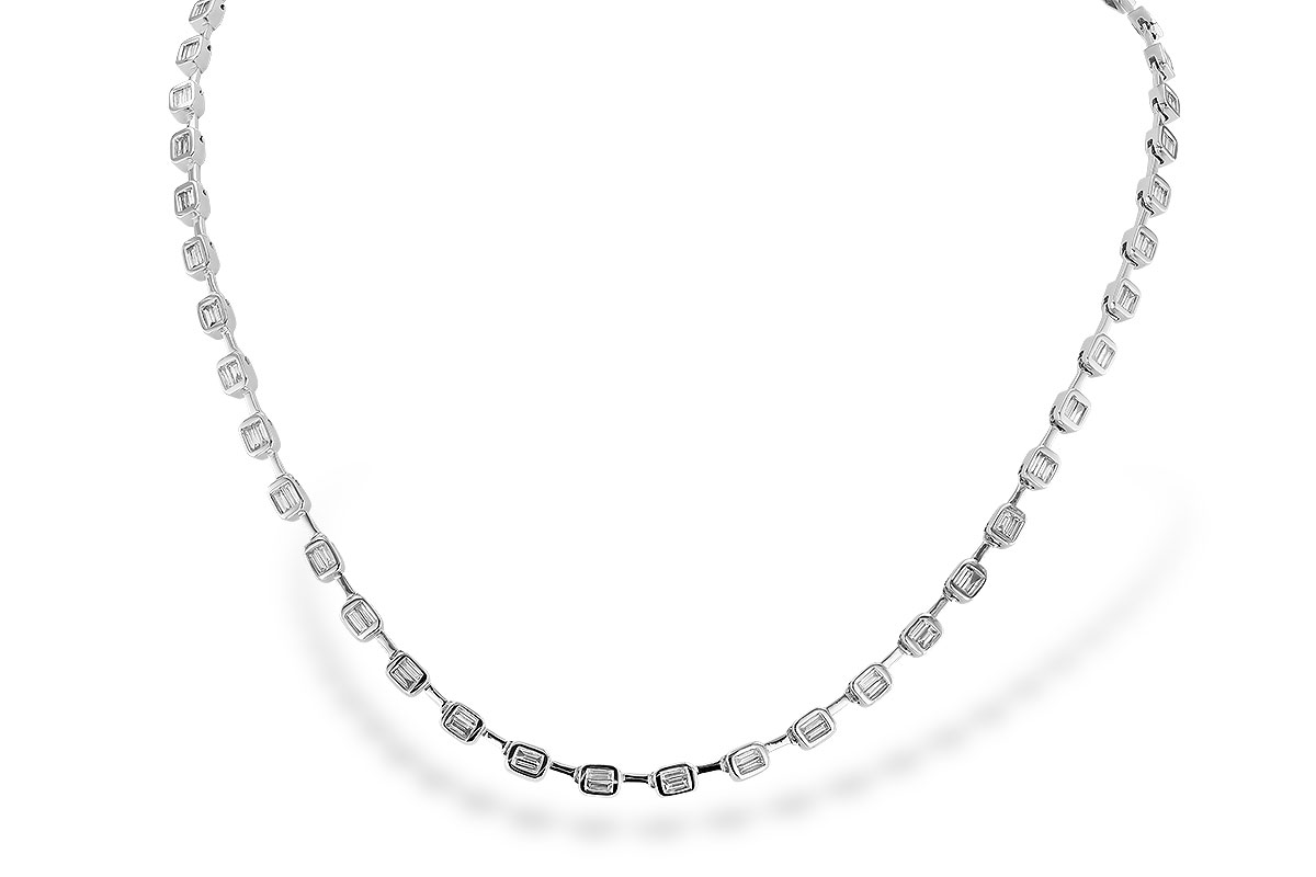 H319-14223: NECKLACE 2.05 TW BAGUETTES (17 INCHES)
